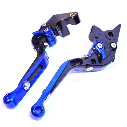 Suzuki GSX-S750 2011-2023 Adjustable Clutch Brake Lever Set - Blue/Black