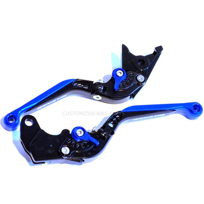 Suzuki GSX-S750 2011-2023 Adjustable Clutch Brake Lever Set - Blue/Black