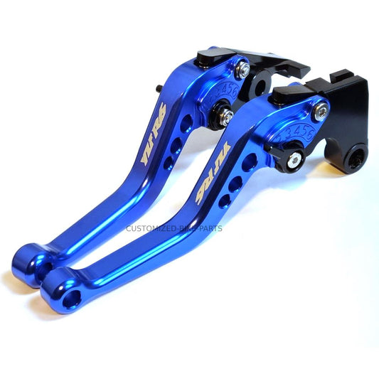 YAMAHA YZF-R6 1999-2004 Short Blue Adjustable Clutch & Brake Lever Set