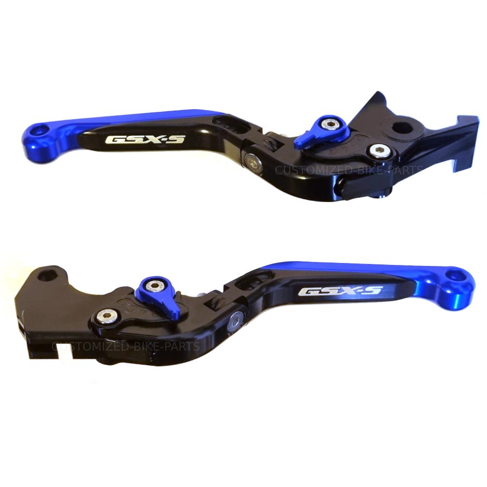 Suzuki GSX-S750 2011-2023 Adjustable Clutch Brake Lever Set - Black/Blue