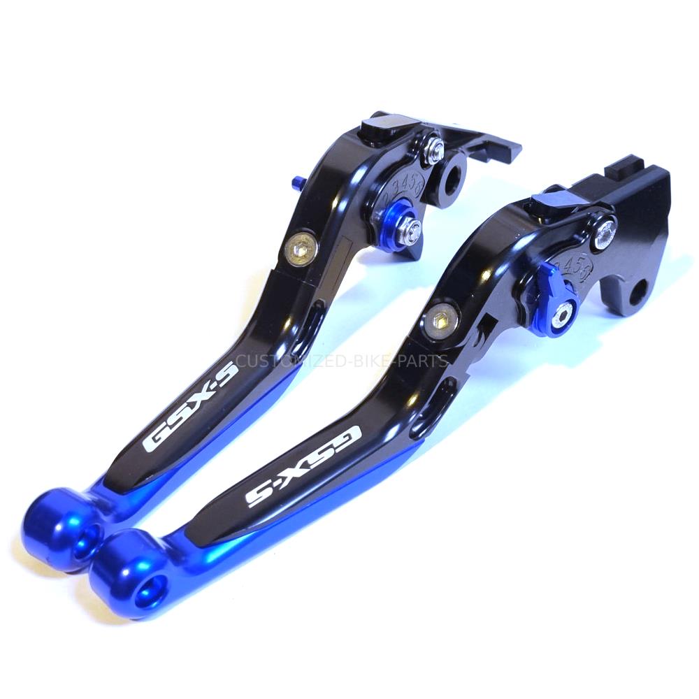 Suzuki GSX-S750 2011-2023 Adjustable Clutch Brake Lever Set - Black/Blue