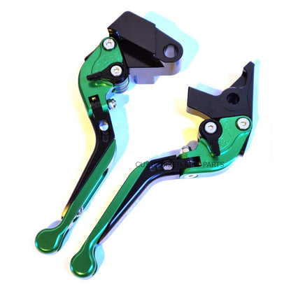 Green / Black Brake & Clutch Levers Set - Kawasaki ER-6N Ninja 650R 2009-2016