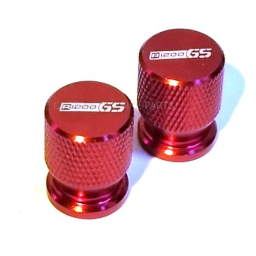 CNC Aluminium Wheel Tire Tyre Valve Cap Covers for BMW R1200GS R 1200 GS - Red