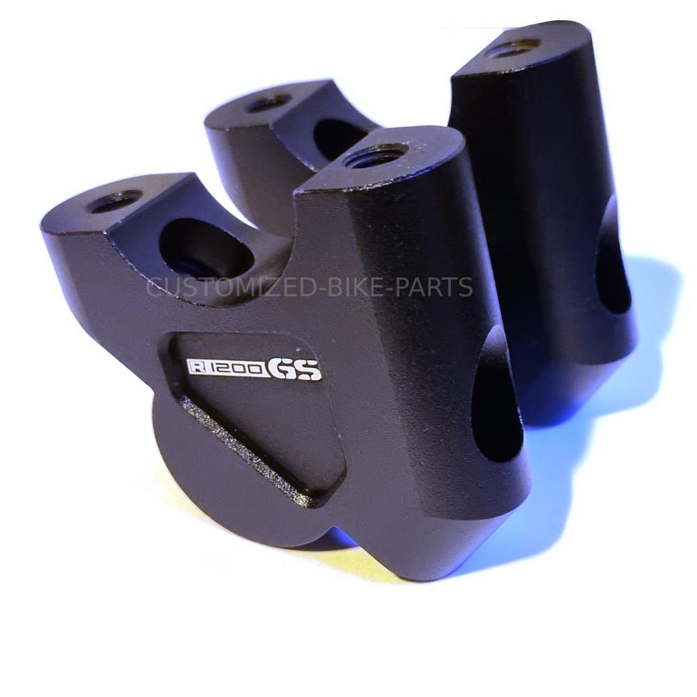 Black Handlebar Mount Risers Clamp - BMW R R1200GS R 1200 GS