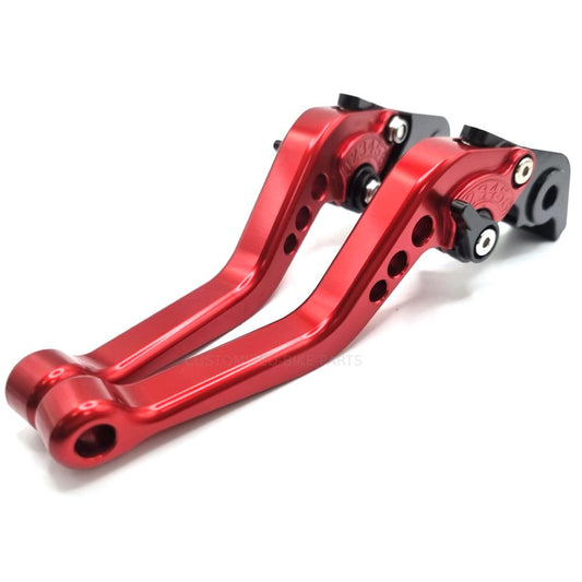 Short Red Clutch & Brake Levers For Ducati MONSTER 1200 / S / R 2014-2020