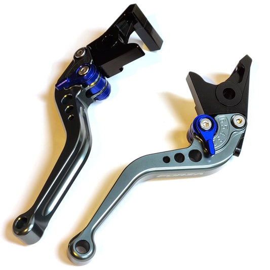 Short Grey Clutch & Brake Levers - Suzuki GSR 400 / 600 | GSR 750 All Years