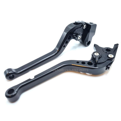 Long Black Clutch & Brake Levers For Kawasaki Ninja 650R / ER-6F 2017-2023