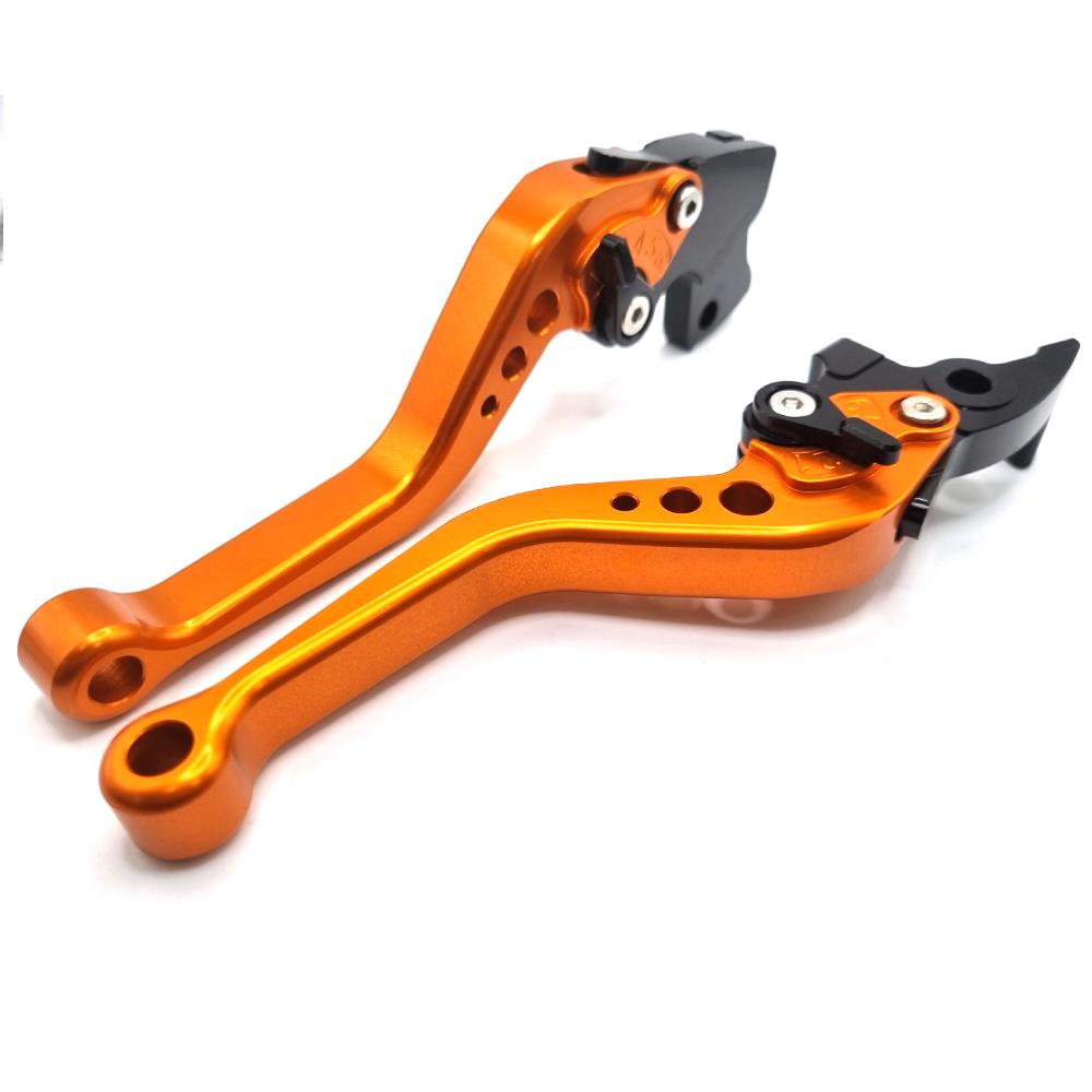 Short Orange Clutch & Brake Levers For KTM RC 125 2014-2023