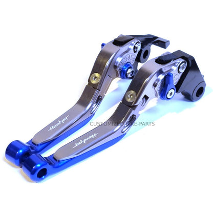 Titanium / Blue Clutch Brake Lever Set - Honda CB599 / CB600 HORNET 1998-2006