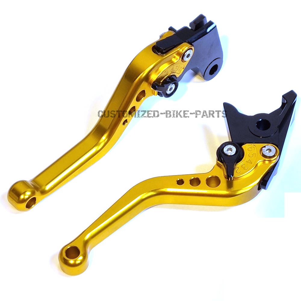 Short Gold Adjustable Brake & Clutch Lever Set - KTM 790 Duke 2018-2024