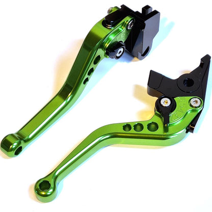 CNC Short Green Clutch & Brake Levers For Kawasaki ER-6N Ninja 650R 2009-2016