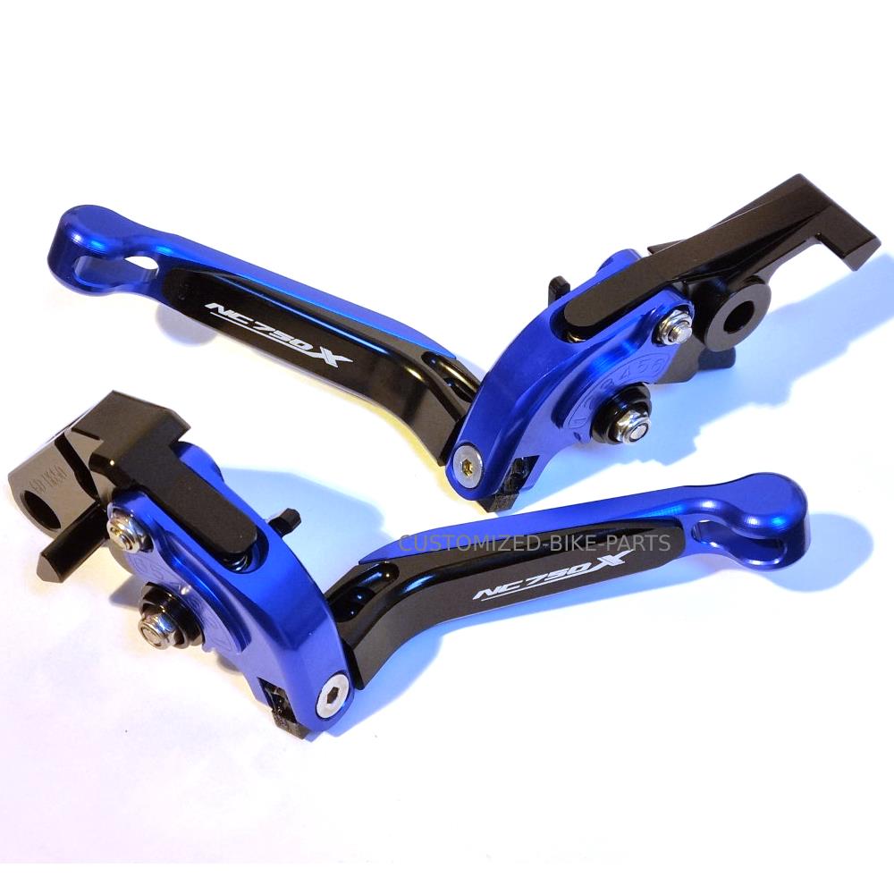 BLUE / BLACK ADJUSTABLE BRAKE & CLUTCH LEVERS SET - HONDA NC750X 2016-2023