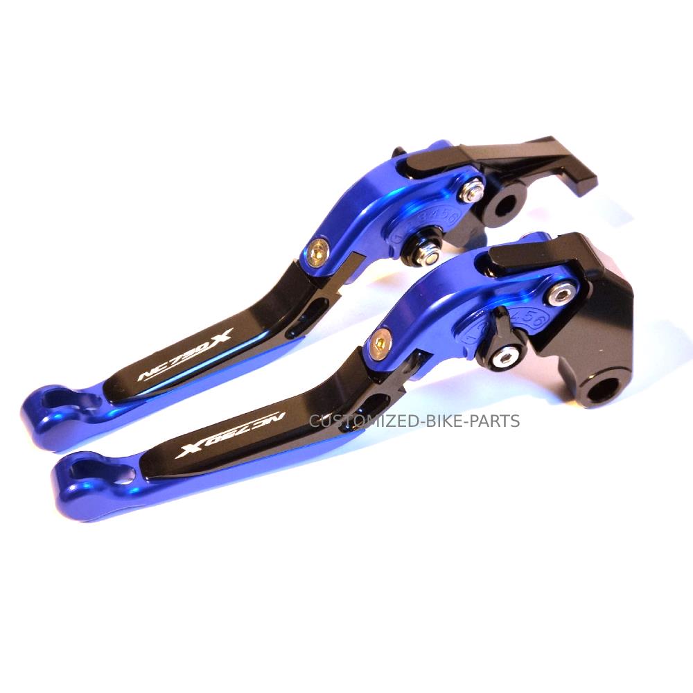 BLUE / BLACK ADJUSTABLE BRAKE & CLUTCH LEVERS SET - HONDA NC750X 2016-2023