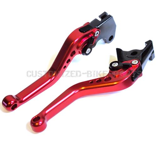 Short Red Clutch & Brake Levers For Suzuki GSR 750 2011-2023