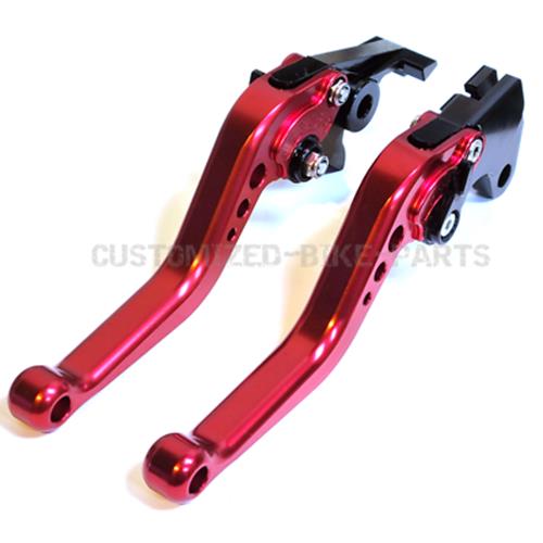 Short Red Clutch & Brake Levers For Suzuki GSR 750 2011-2023