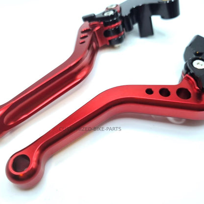 Short Red Clutch & Brake Levers For Yamaha FZ1 FAZER 2006-2015