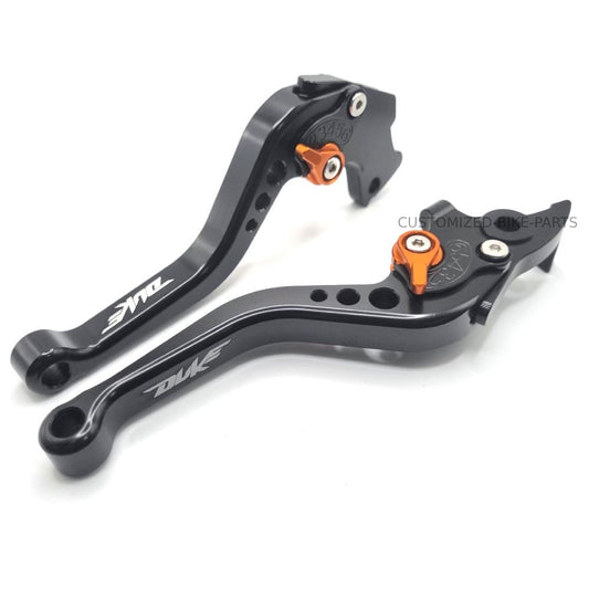 KTM Duke 125 200 390 2013-2023 BLACK / ORANGE SHORT BRAKE & CLUTCH LEVER SET