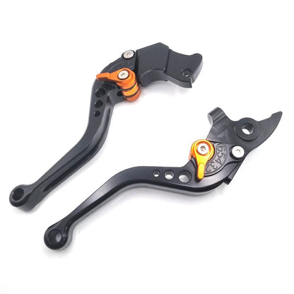 KTM Duke 125 200 390 2013-2023 BLACK / ORANGE SHORT BRAKE & CLUTCH LEVER SET