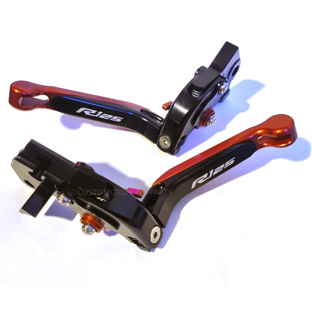 Yamaha YZF-R125 2012-2013 Adjustable Clutch Brake Lever Set - Red/Black