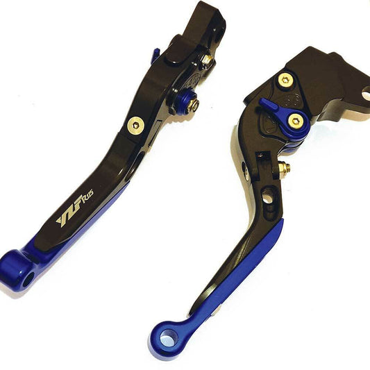 Yamaha YZF-R125 2012-2013 Adjustable Clutch Brake Lever Set - Black/Black/Blue