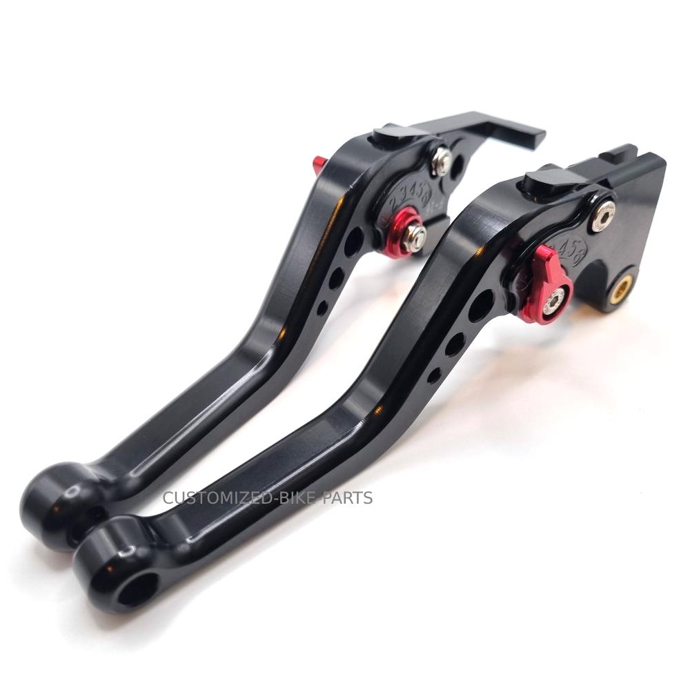 CNC Short Black / Red Clutch & Brake Levers For Yamaha MT-10 2016-2021