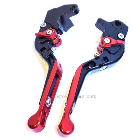 Yamaha YZF-R125 2008-2011 Adjustable Clutch Brake Lever Set - Red/Black