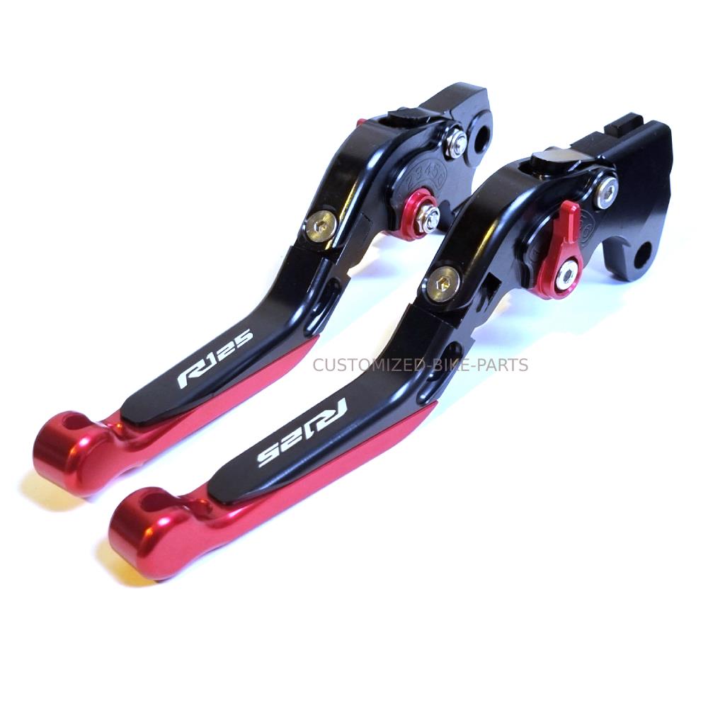 Yamaha YZF-R125 2008-2011 Adjustable Clutch Brake Lever Set - Red/Black