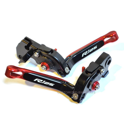 Yamaha YZF-R125 2008-2011 Adjustable Clutch Brake Lever Set - Red/Black