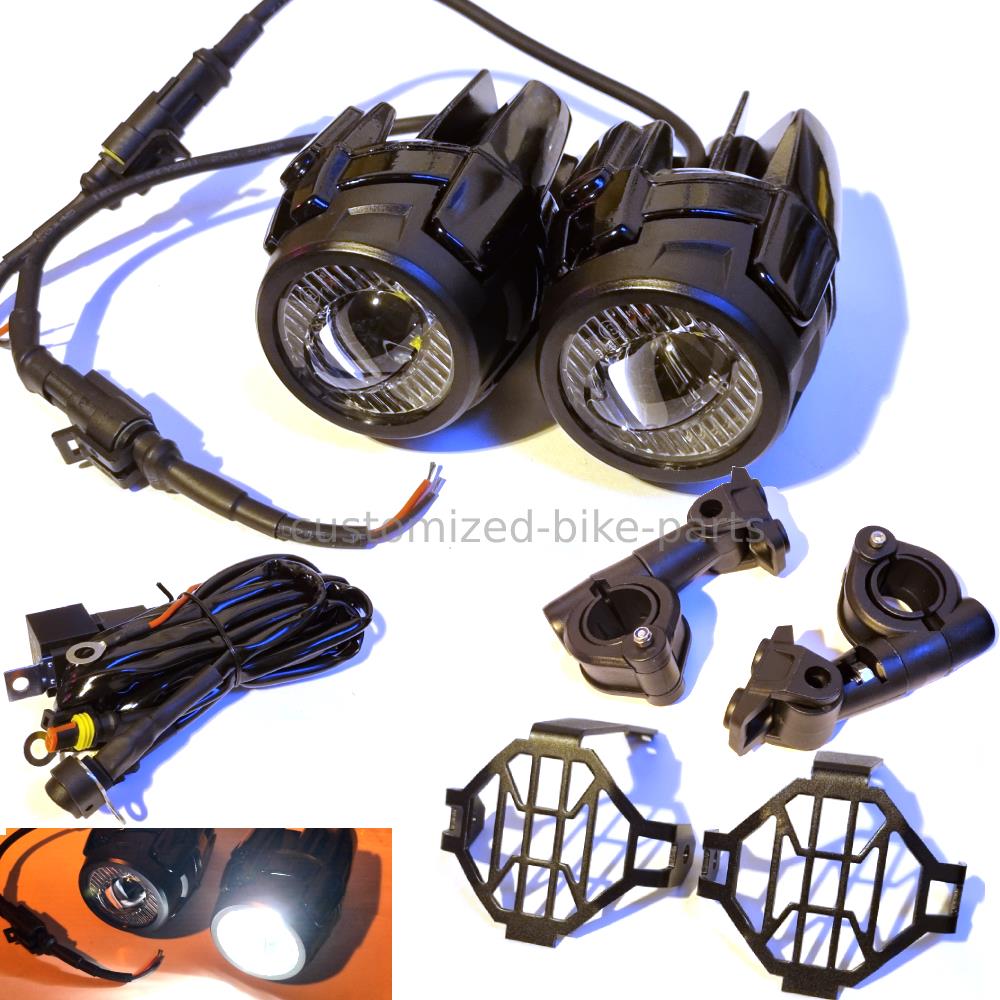 Complete LED Auxiliary Spot Fog Light Assembly Kit - Suzuki V-Strom DL 650