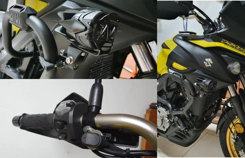 Complete LED Auxiliary Spot Fog Light Assembly Kit - Suzuki V-Strom DL 650