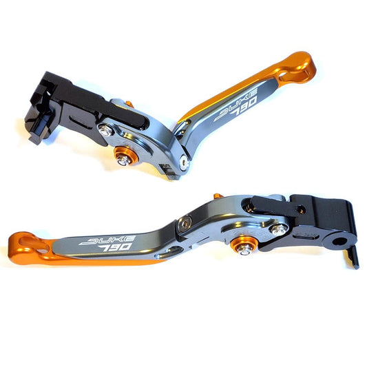 Adjustable Clutch & Brake Lever Set Titanium Orange - KTM 790 Duke 2018-2024