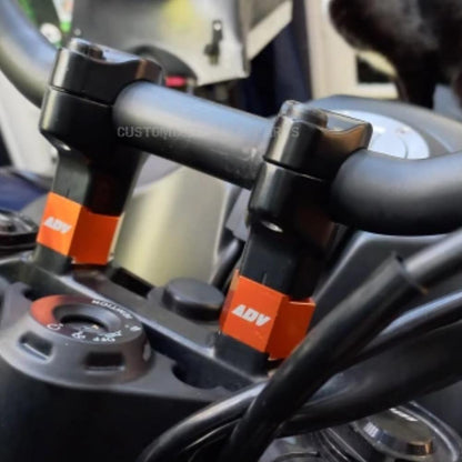 Orange 22mm Handlebar Mount Risers Clamp - KTM 390 Adventure 2019-2024