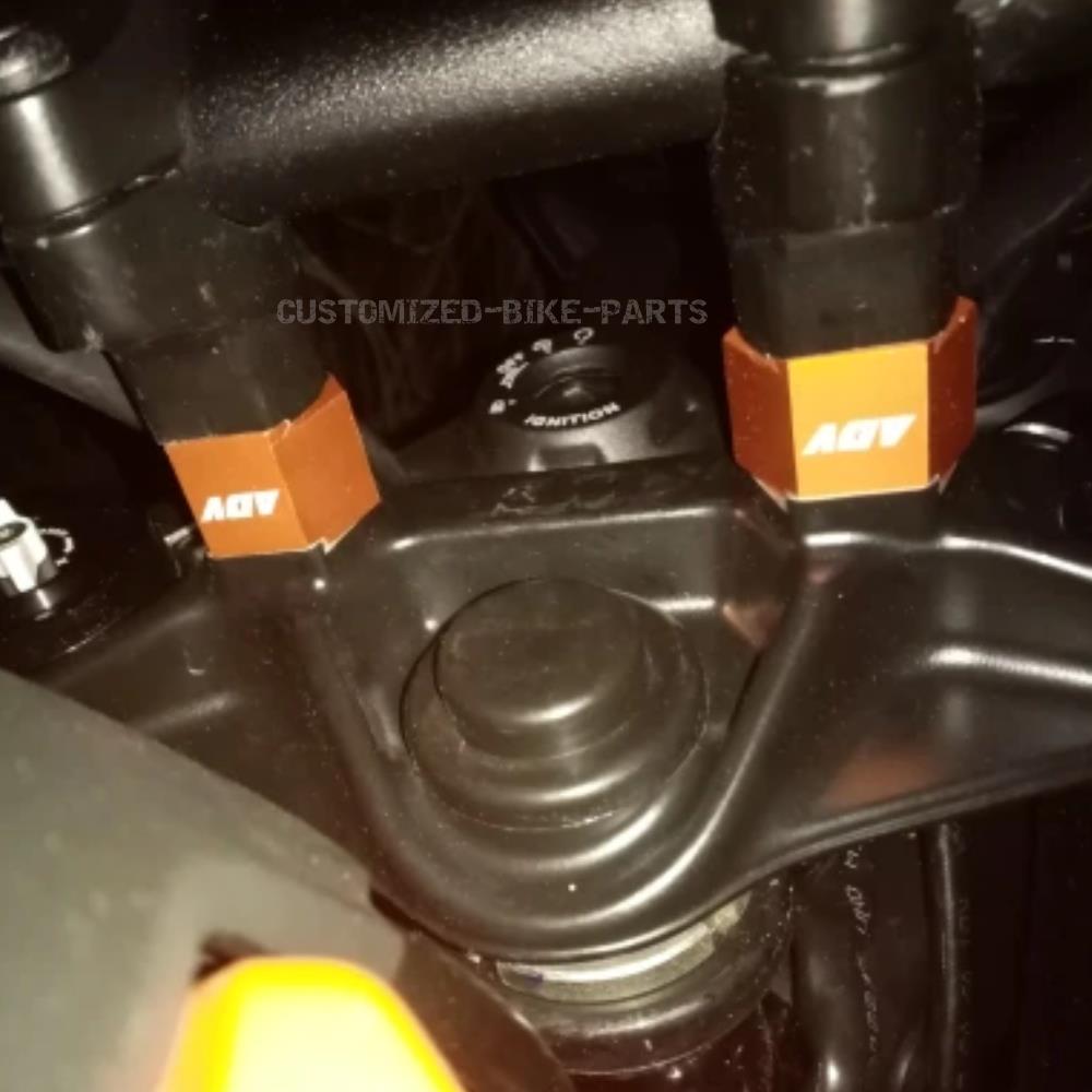 Orange 22mm Handlebar Mount Risers Clamp - KTM 390 Adventure 2019-2024