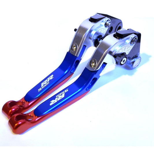 Blue/red Adjustable Extendable Brake Clutch Levers Set - BMW S1000RR 2010-2019