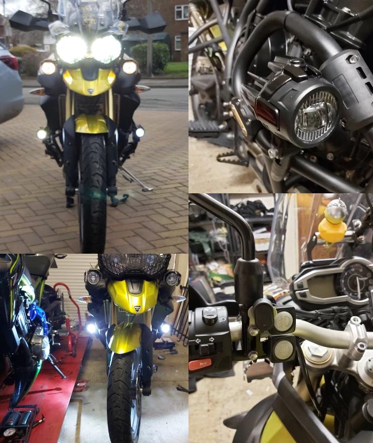 Complete LED Auxiliary Spot Fog Light Assembly Kit - Yamaha MT-09 All Years