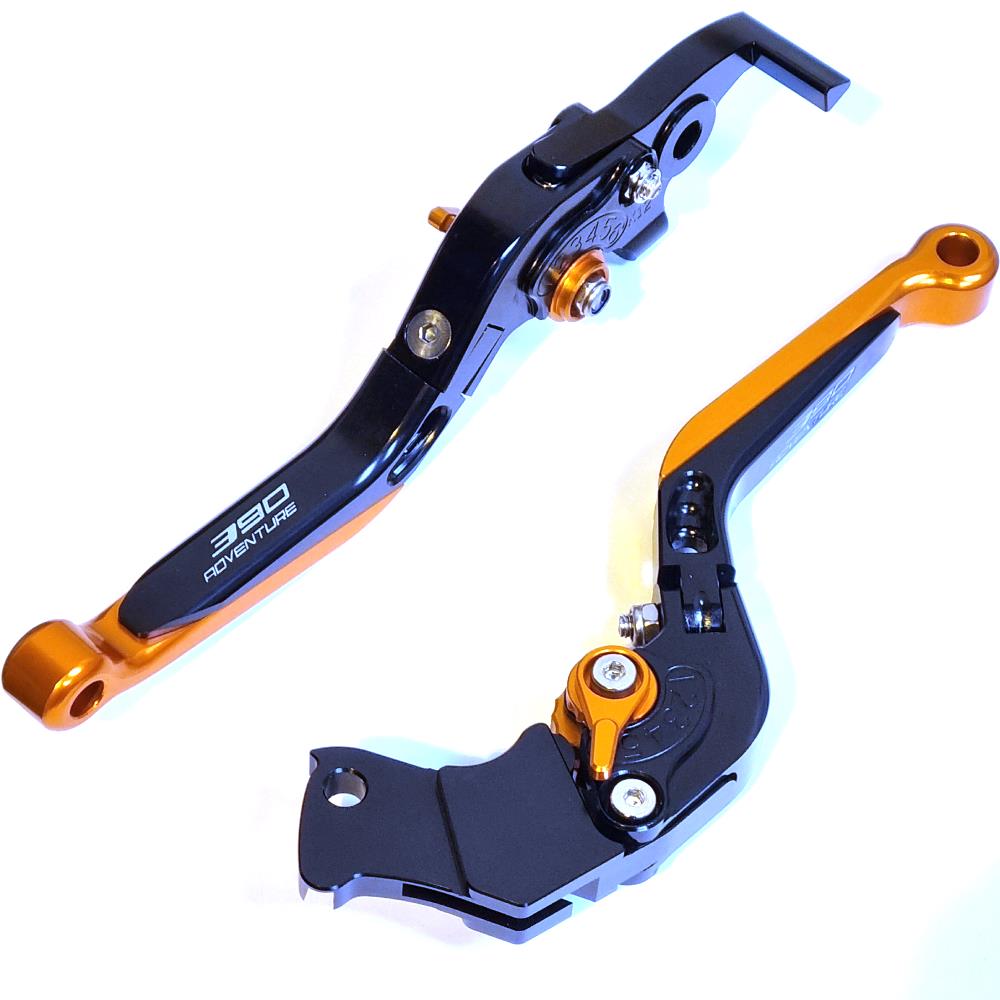 Adjustable Clutch & Brake Lever Set Black / Orange - KTM 390 Adventure 2020-2024