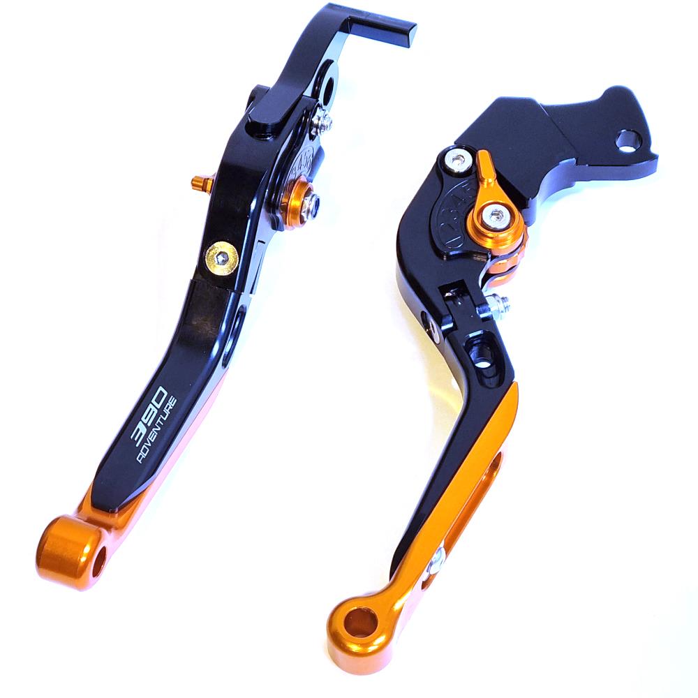 Adjustable Clutch & Brake Lever Set Black / Orange - KTM 390 Adventure 2020-2024