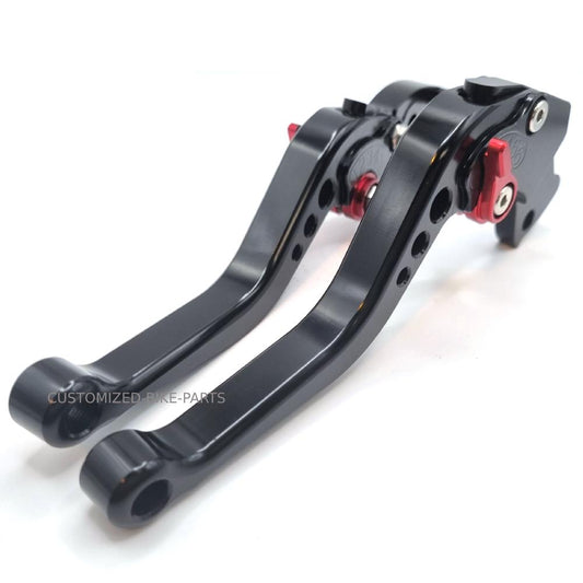 Short Black Red Clutch & Brake Levers For KTM RC 125 2014-2023