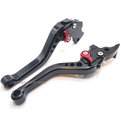 Short Black Red Clutch & Brake Levers For KTM 125 Duke 2014-2023