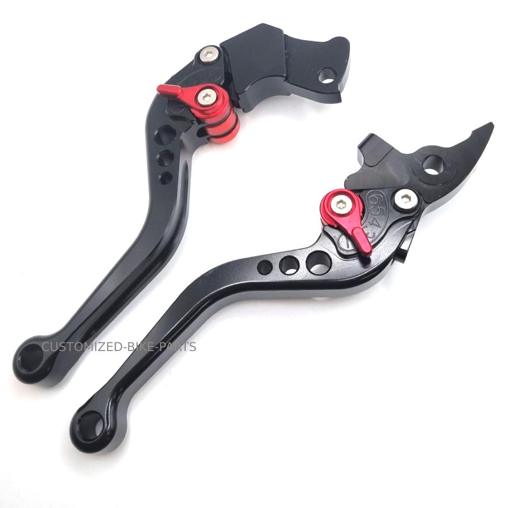 Short Black Red Clutch & Brake Levers For KTM 125 Duke 2014-2023