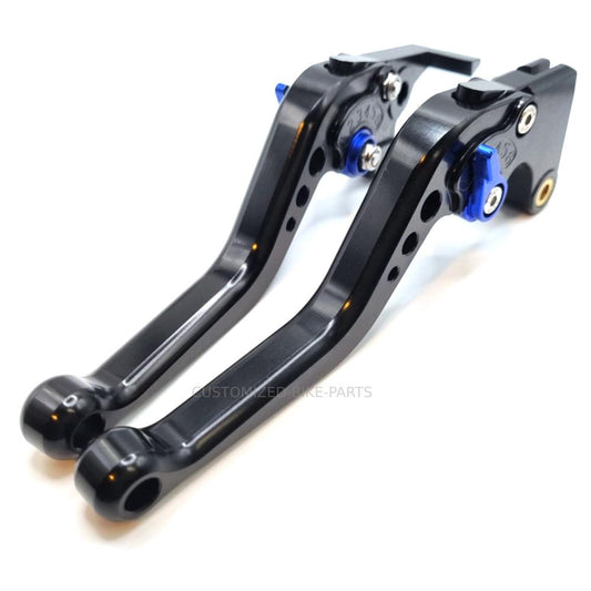 Short Black Blue Clutch & Brake Levers For Yamaha FJ-09 / MT-09 Tracer 2015-2020