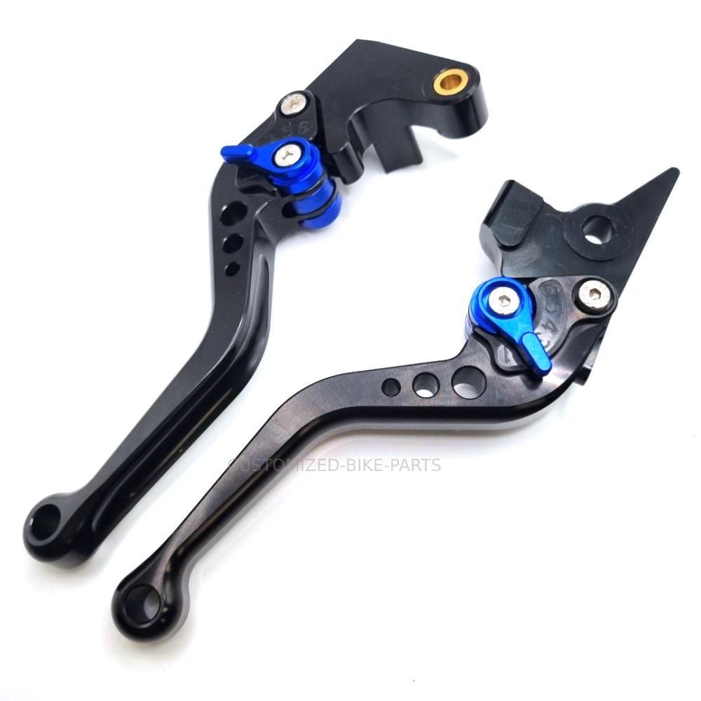 Short Black Blue Clutch & Brake Levers For Yamaha FJ-09 / MT-09 Tracer 2015-2020