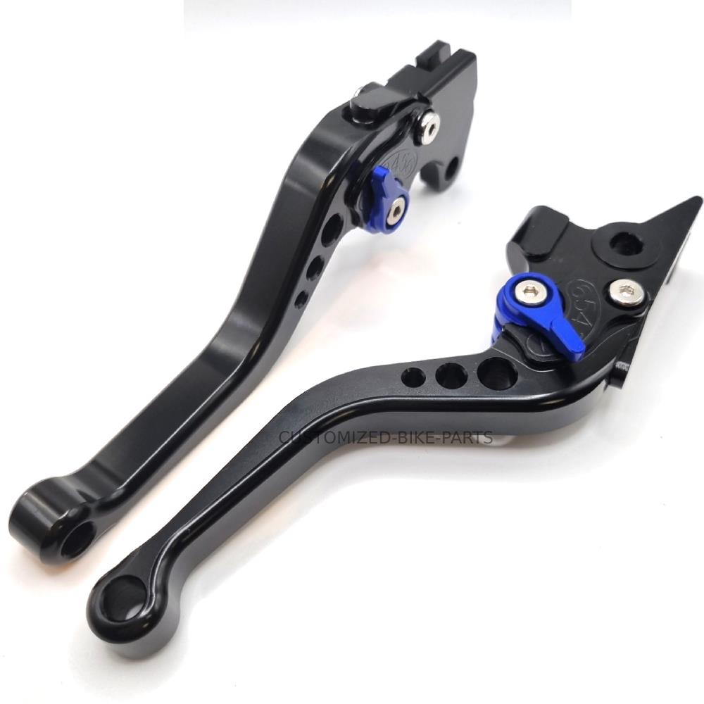 Short Black Blue Clutch & Brake Levers For Suzuki GSX-S 125 2020-2023