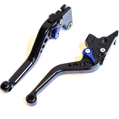 Short Black Blue Clutch & Brake Levers For Yamaha FJ-07 / MT-07 2014-2024