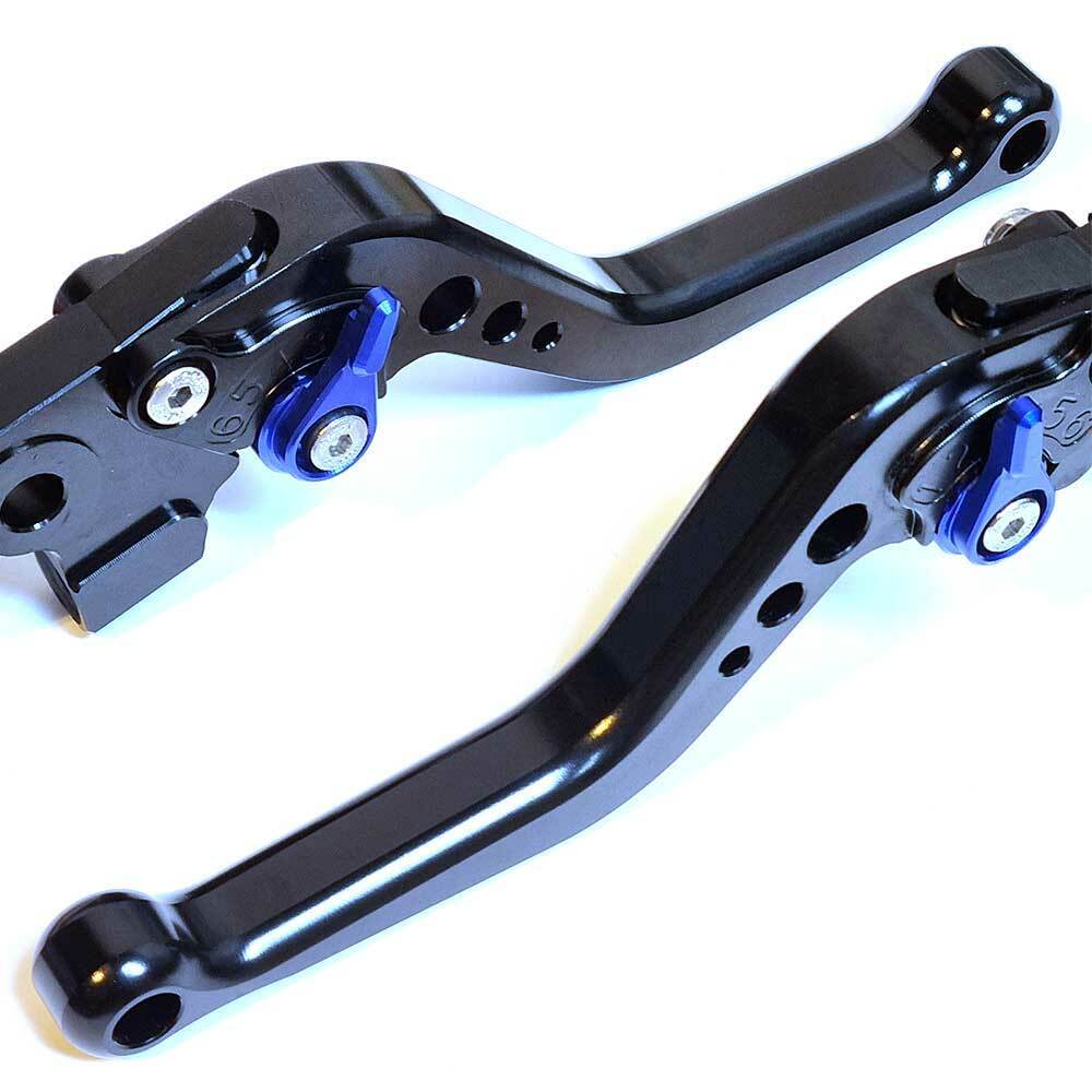 Short Black Blue Clutch & Brake Levers For Yamaha FJ-07 / MT-07 2014-2024