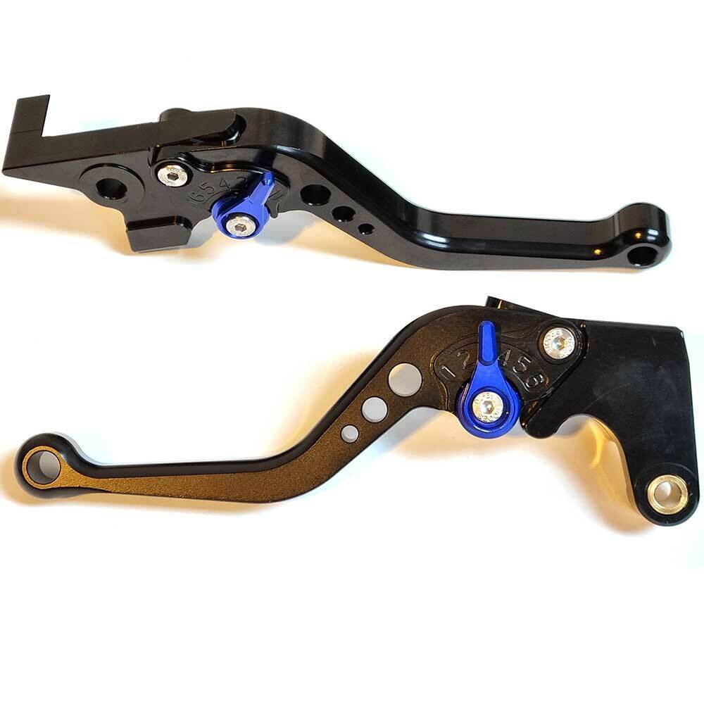 Short Black Blue Clutch & Brake Levers For Yamaha FJ-07 / MT-07 2014-2024