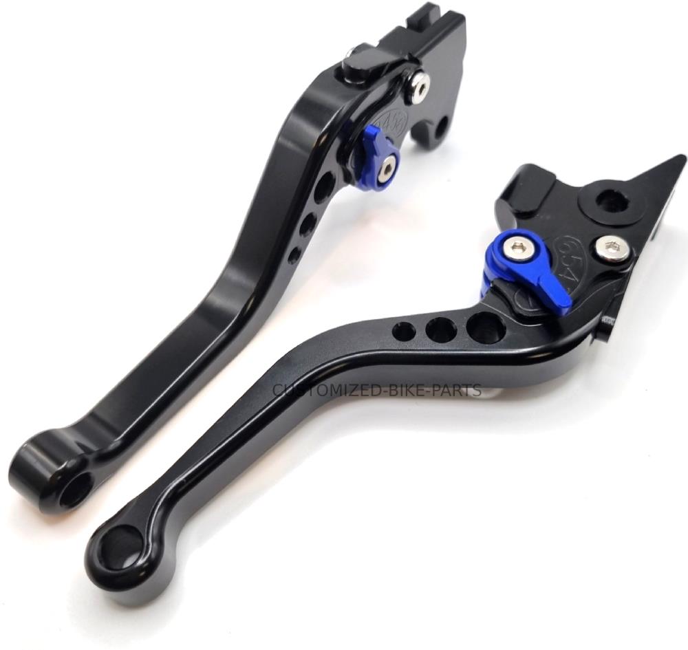 Short Black Blue Clutch & Brake Levers For Suzuki GSX-R 125 2020-2023