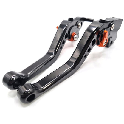 Short Black Orange Clutch & Brake Levers For KTM 390 Duke 2013-2023