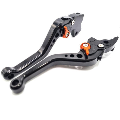 Short Black Orange Clutch & Brake Levers For KTM 390 Duke 2013-2023