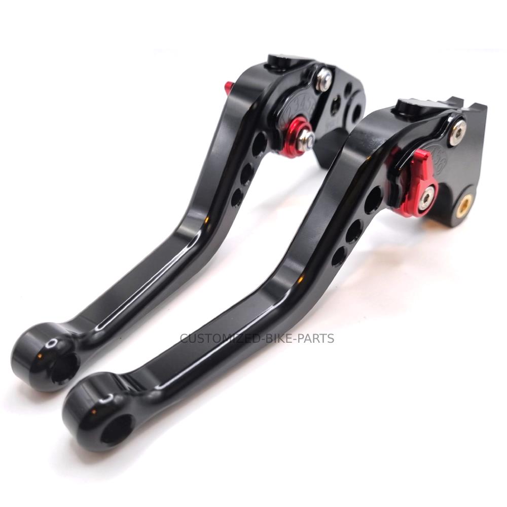 Short Black Red Clutch & Brake Levers For Suzuki GSX-S1000 F / S 2015-2020